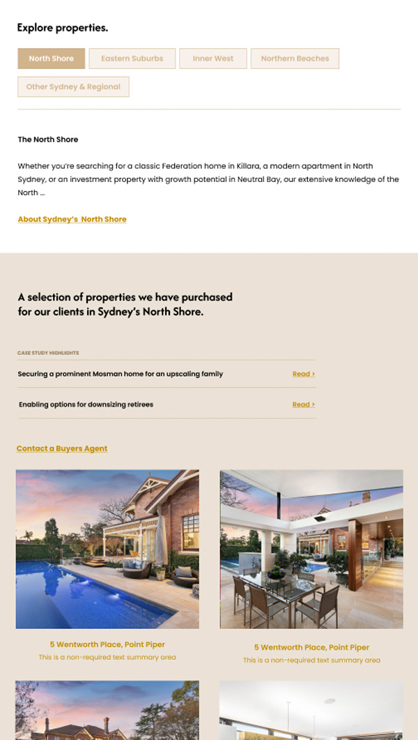 Sydney website agency and Wordpress developers for real-estate businesses mobile responsive design