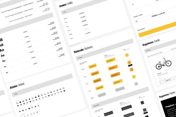 Design Systems for E-commerce Shopify - Atomic Design Principles Diagram